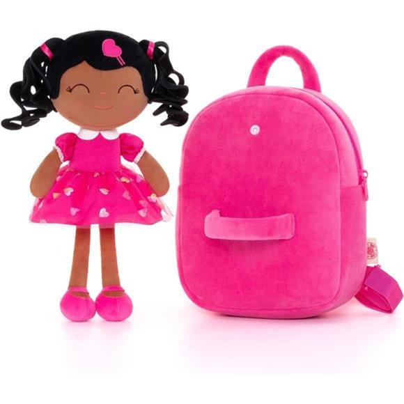 Cute Toddler Backpack ,Baby Girl Bag with Plush Doll - Picture 4 of 4